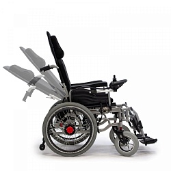 Складная инвалидная коляска с электроприводом MET COMFORT 42