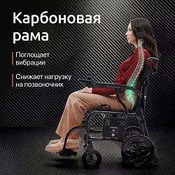Ortonica Pulse 660 легкая складная инвалидная коляска с электроприводом 